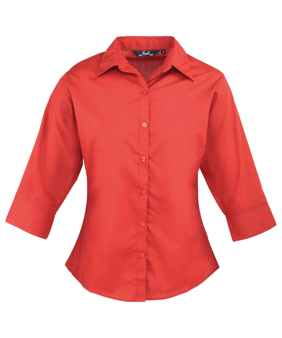 Premier PR305 Women's ¾ sleeve poplin blouse Red