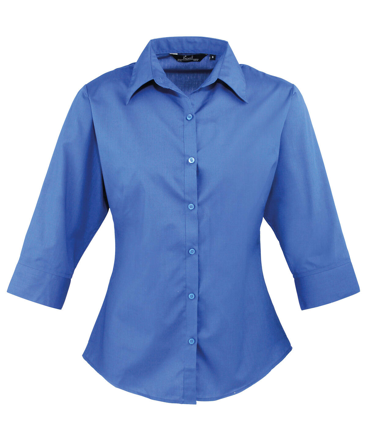 Premier PR305 Women's ¾ sleeve poplin blouse Blue