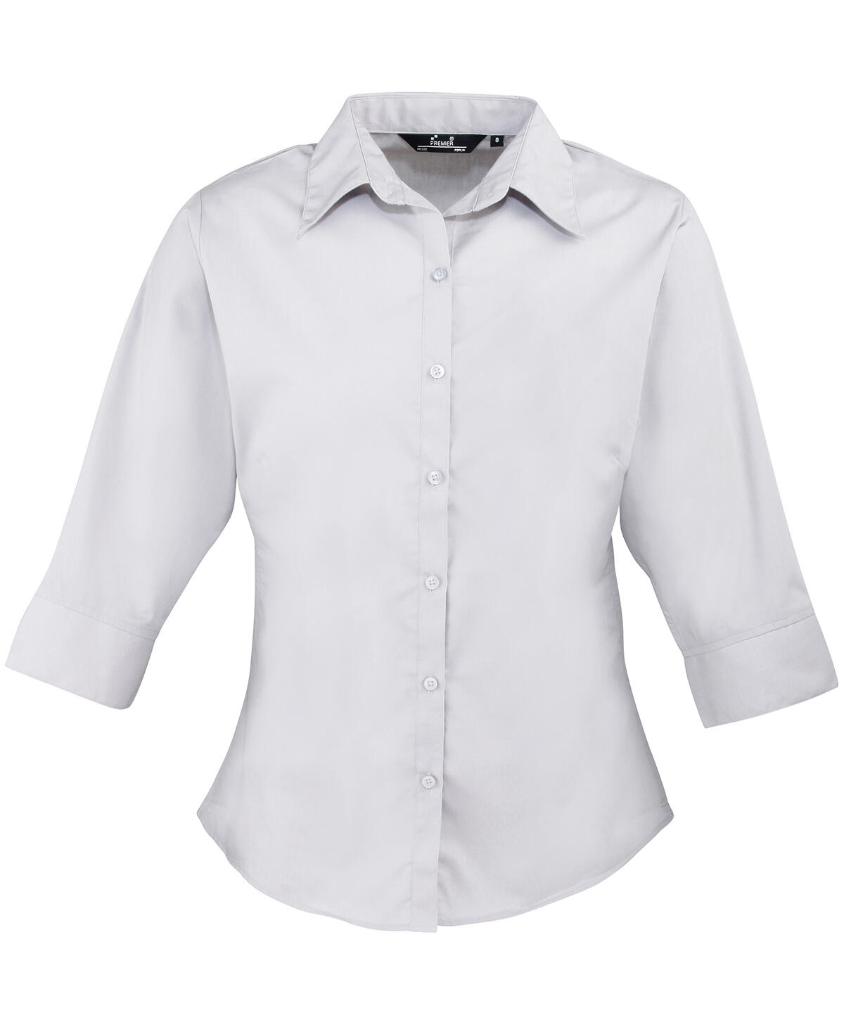 Premier PR305 Women's ¾ sleeve poplin blouse Grey