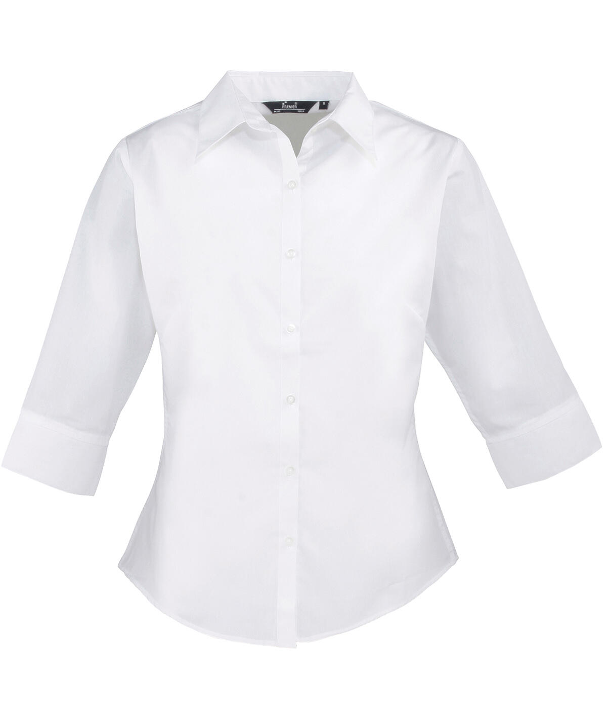 Premier PR305 Women's ¾ sleeve poplin blouse White