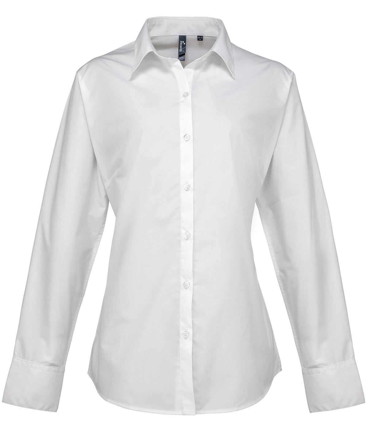 Premier PR307 Women's supreme poplin long sleeve shirt White