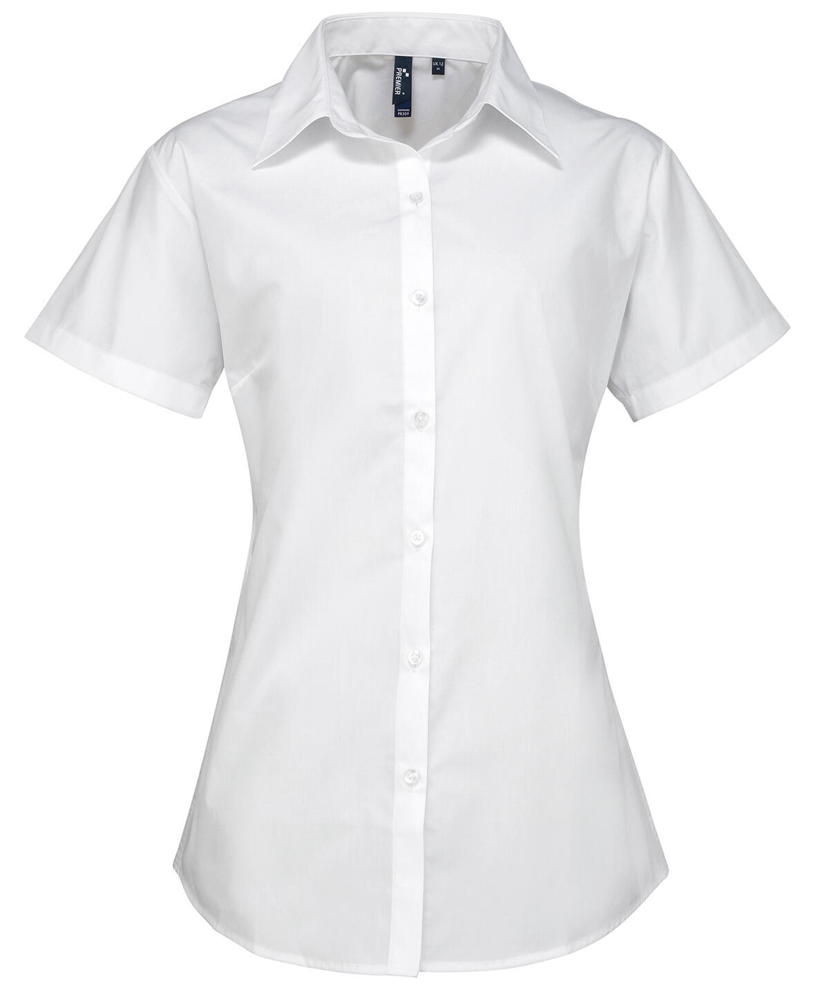 Premier PR309 Women's supreme poplin short sleeve shirt White
