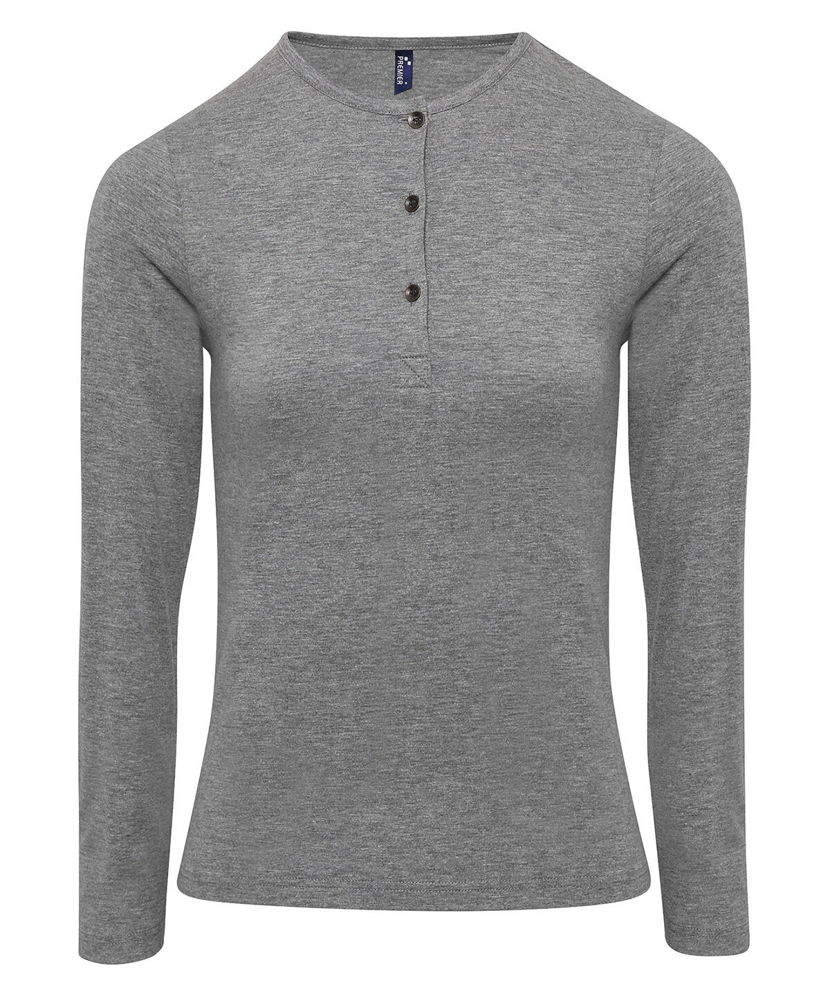 Premier PR318 Women's Long John roll-sleeve tee Grey