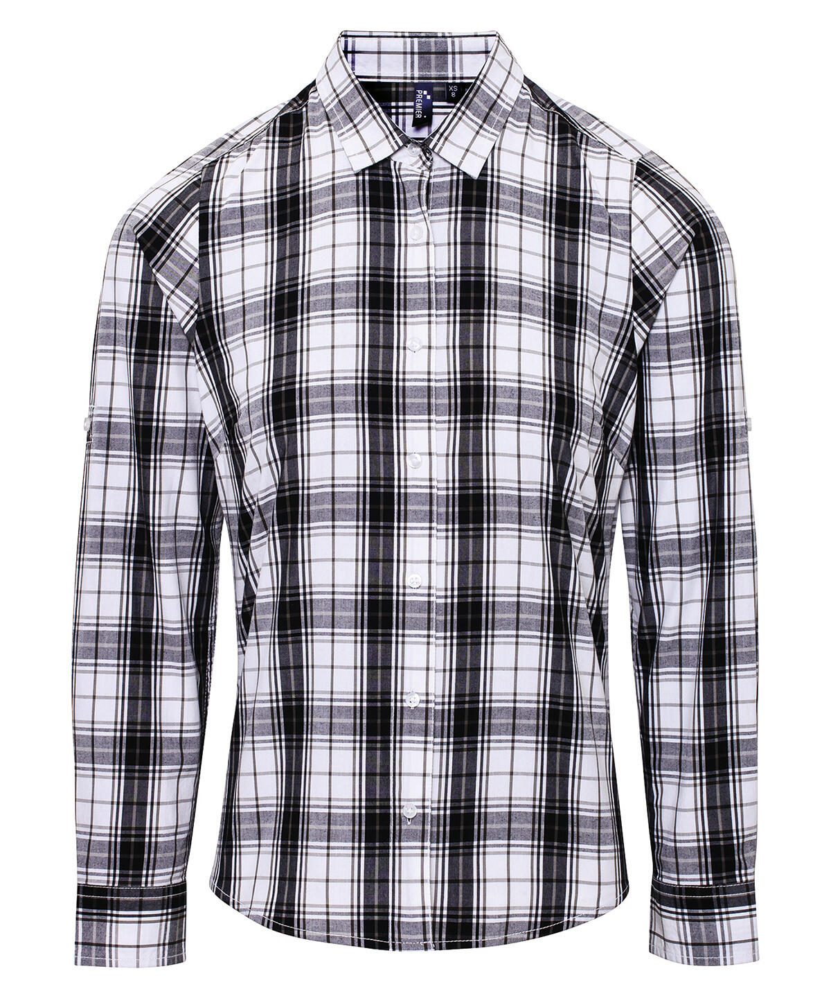 Premier PR354 Women's Ginmill check cotton long sleeve shirt Pattern
