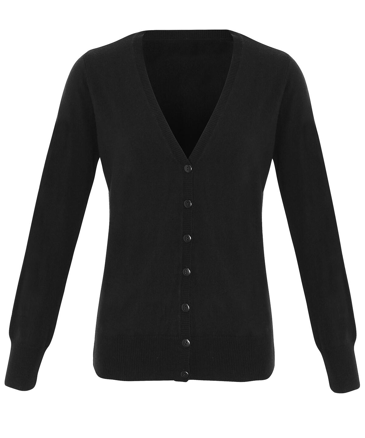 Premier PR402 Women's 'essential' acrylic cardigan Black