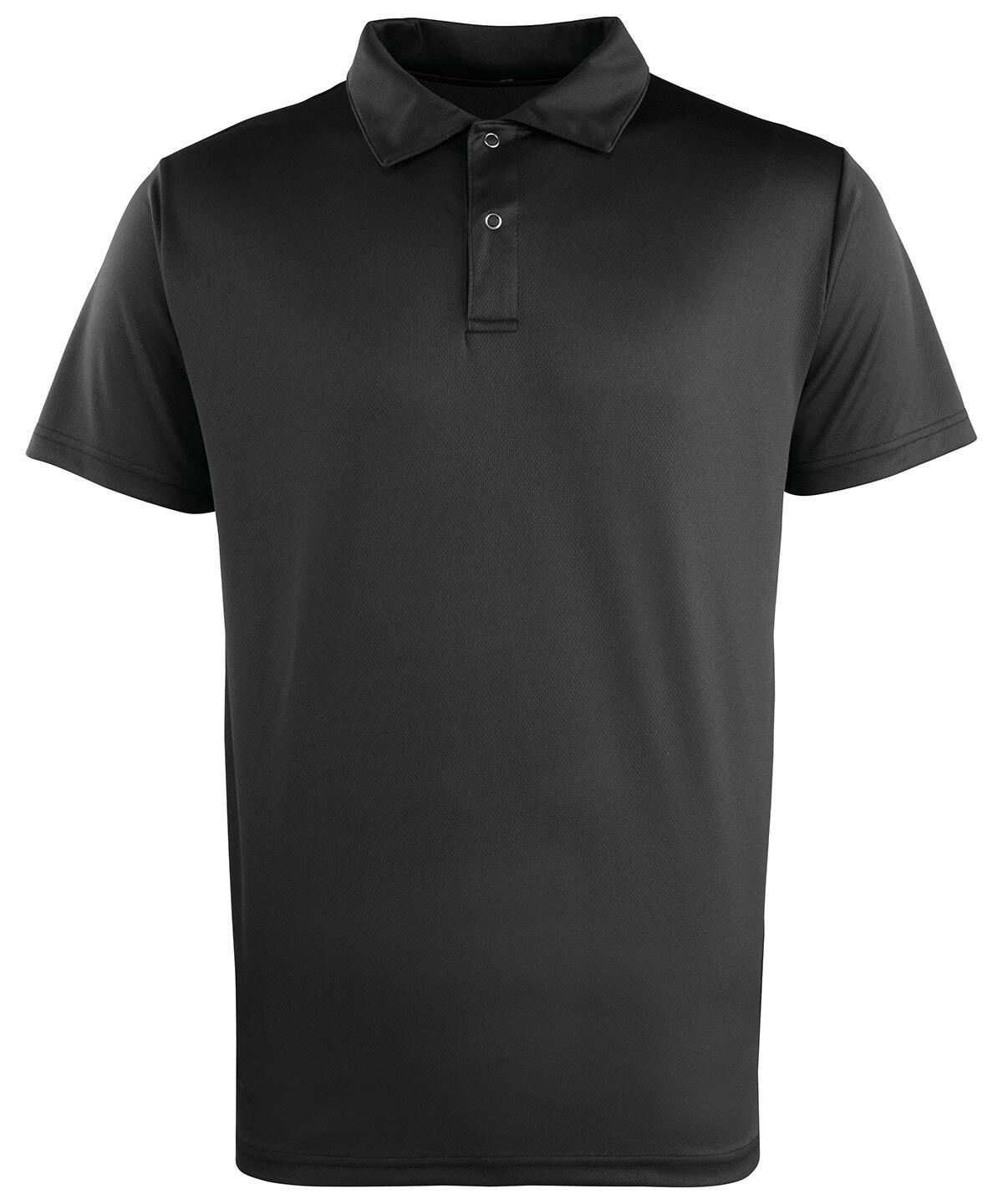 Premier PR612 Coolchecker® studded polo Black