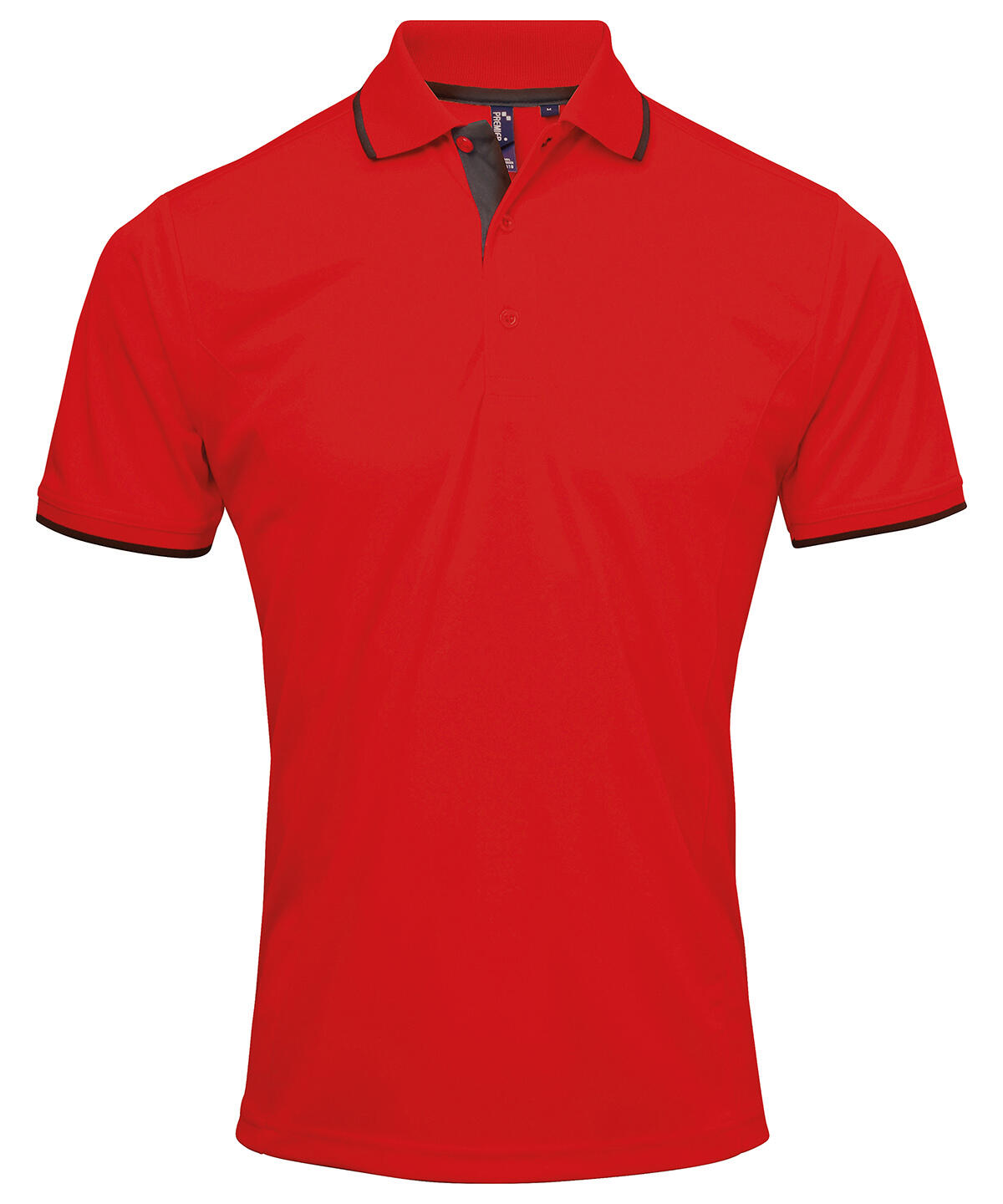 Premier PR618 Contrast Coolchecker® polo Red