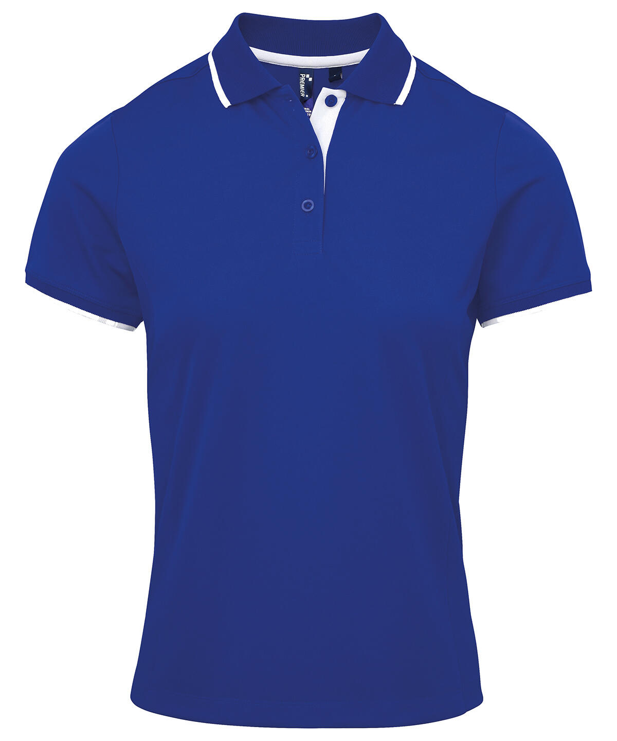 Premier PR619 Women's contrast Coolchecker® polo Blue
