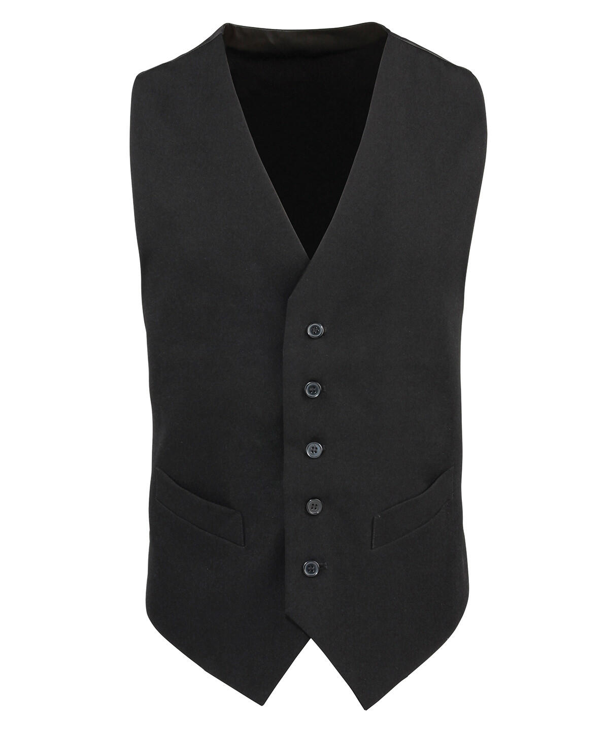 Premier PR622 Lined polyester waistcoat Black