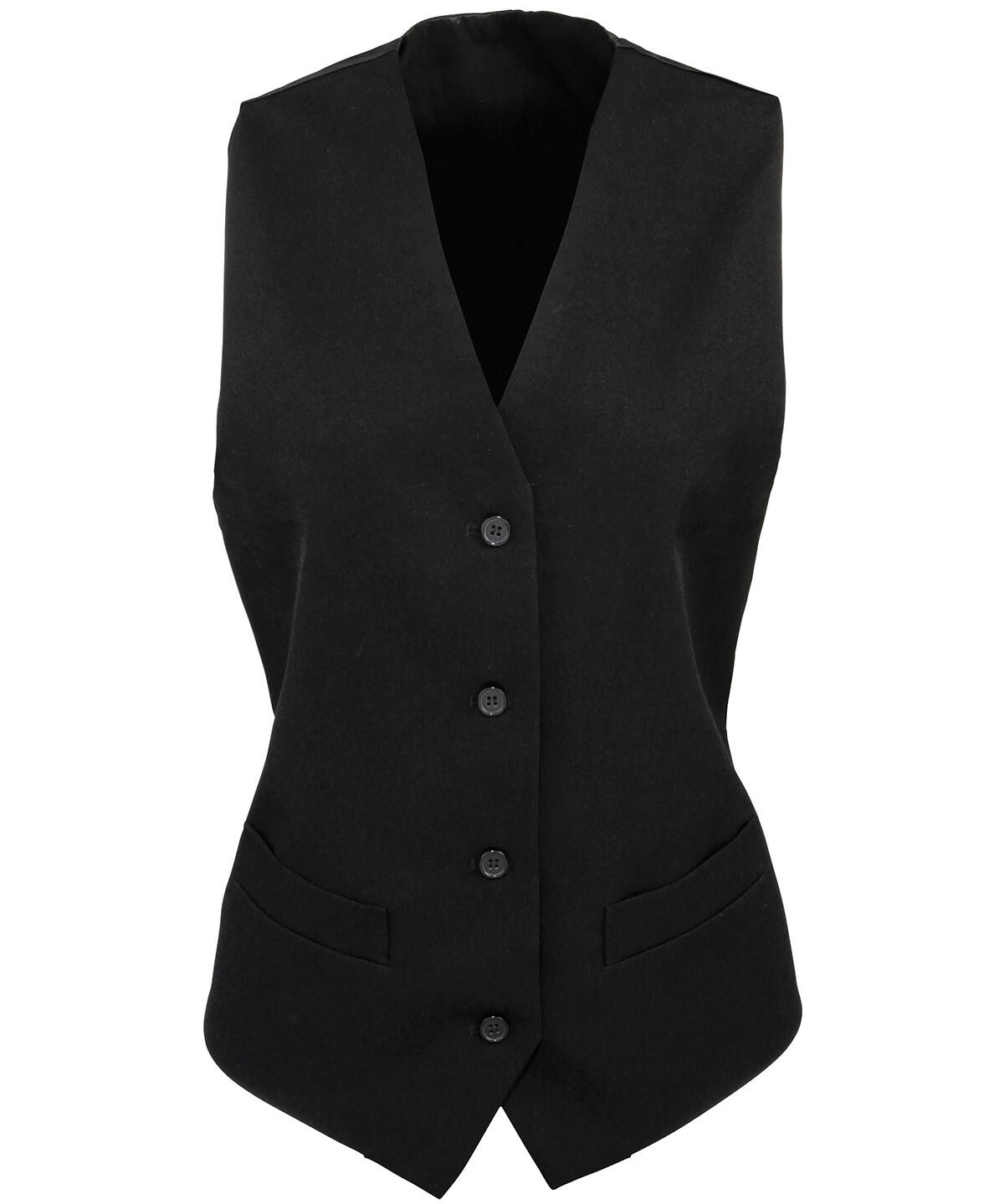 Premier PR623 Women's lined polyester waistcoat Black