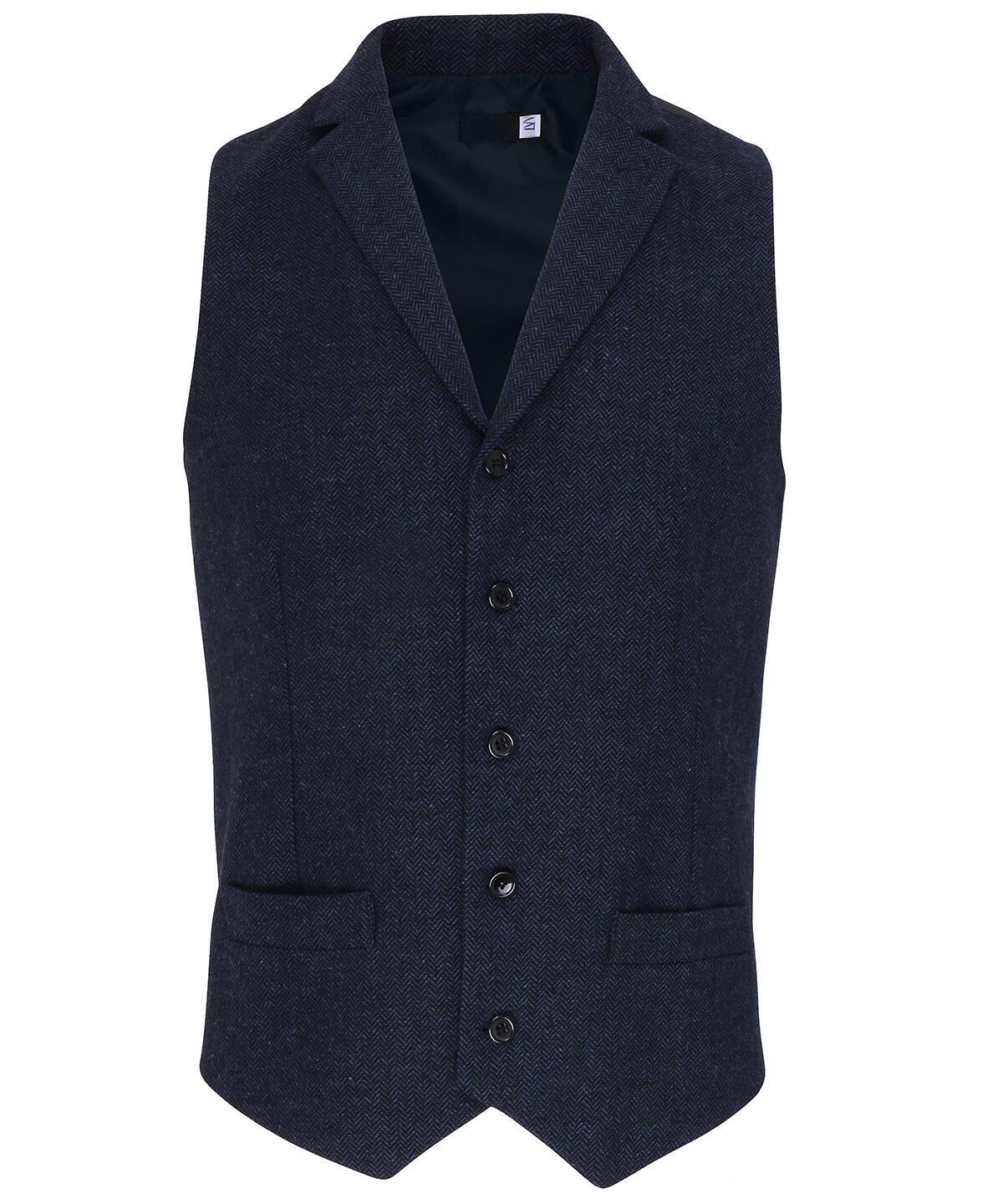Premier PR625 Herringbone waistcoat Blue