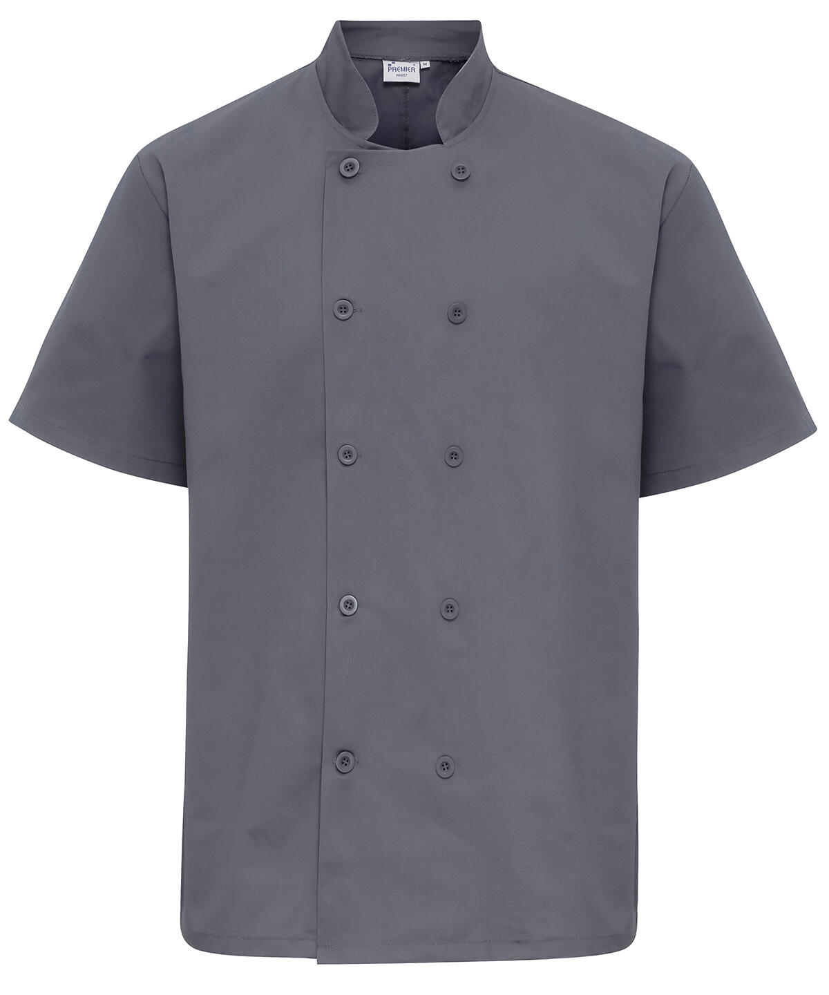 Premier PR656 Short sleeve chef’s jacket Grey