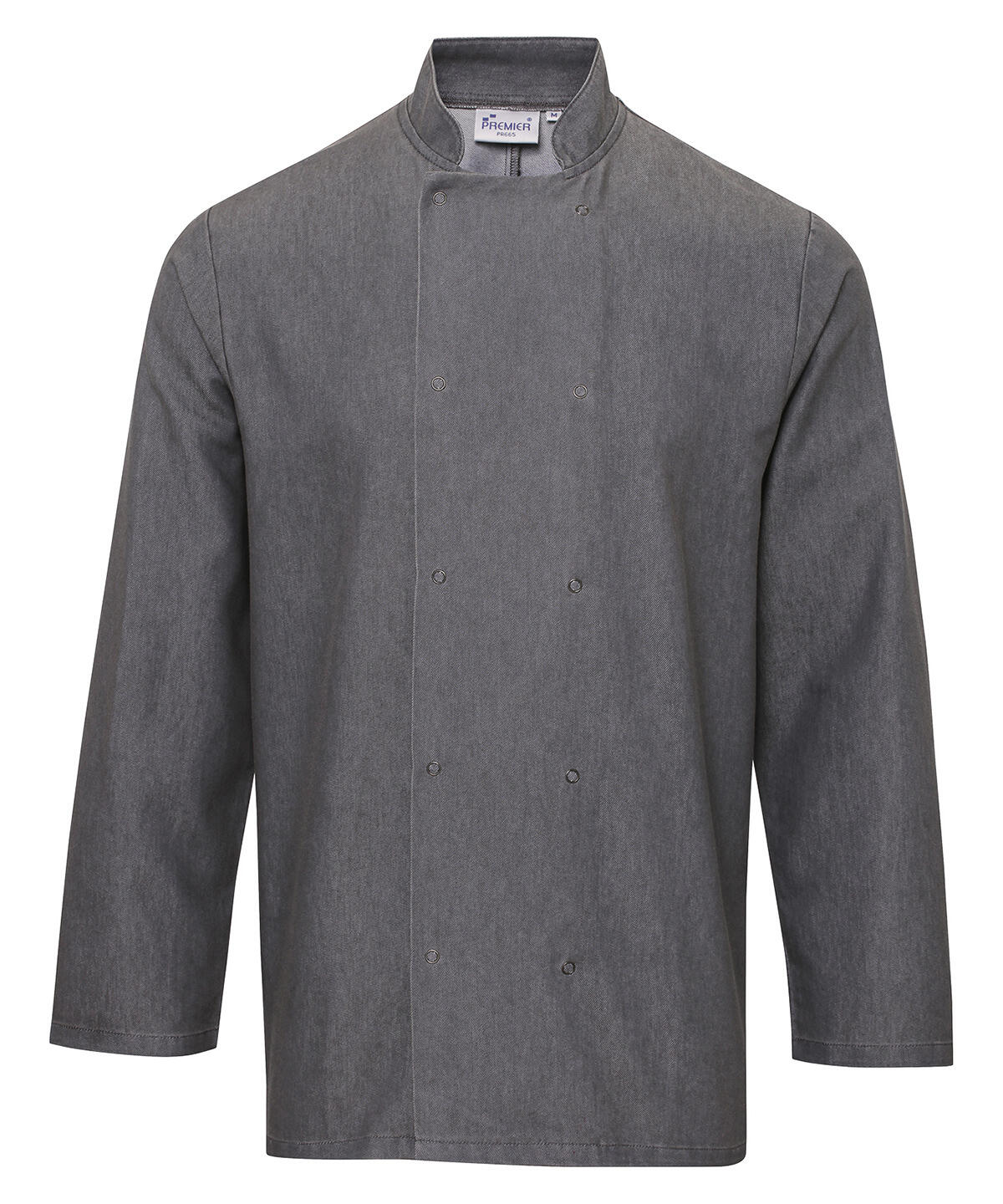 Premier PR660 Denim chef's jacket Grey