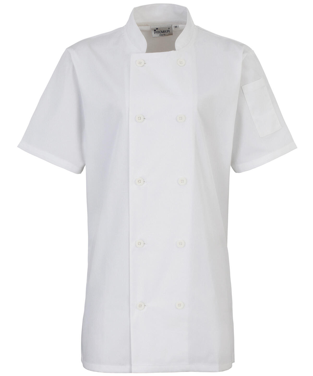 Premier PR670 Women's short sleeve chef's jacket White