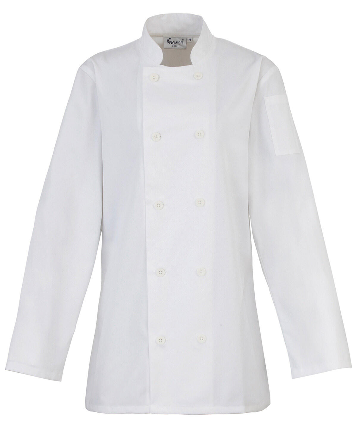 Premier PR671 Women's long sleeve chef's jacket White