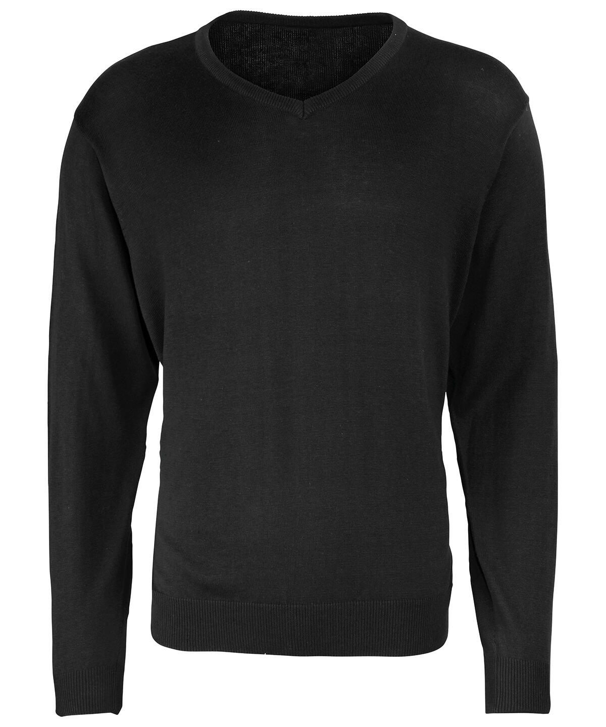 Premier PR694 V-neck knitted sweater Black