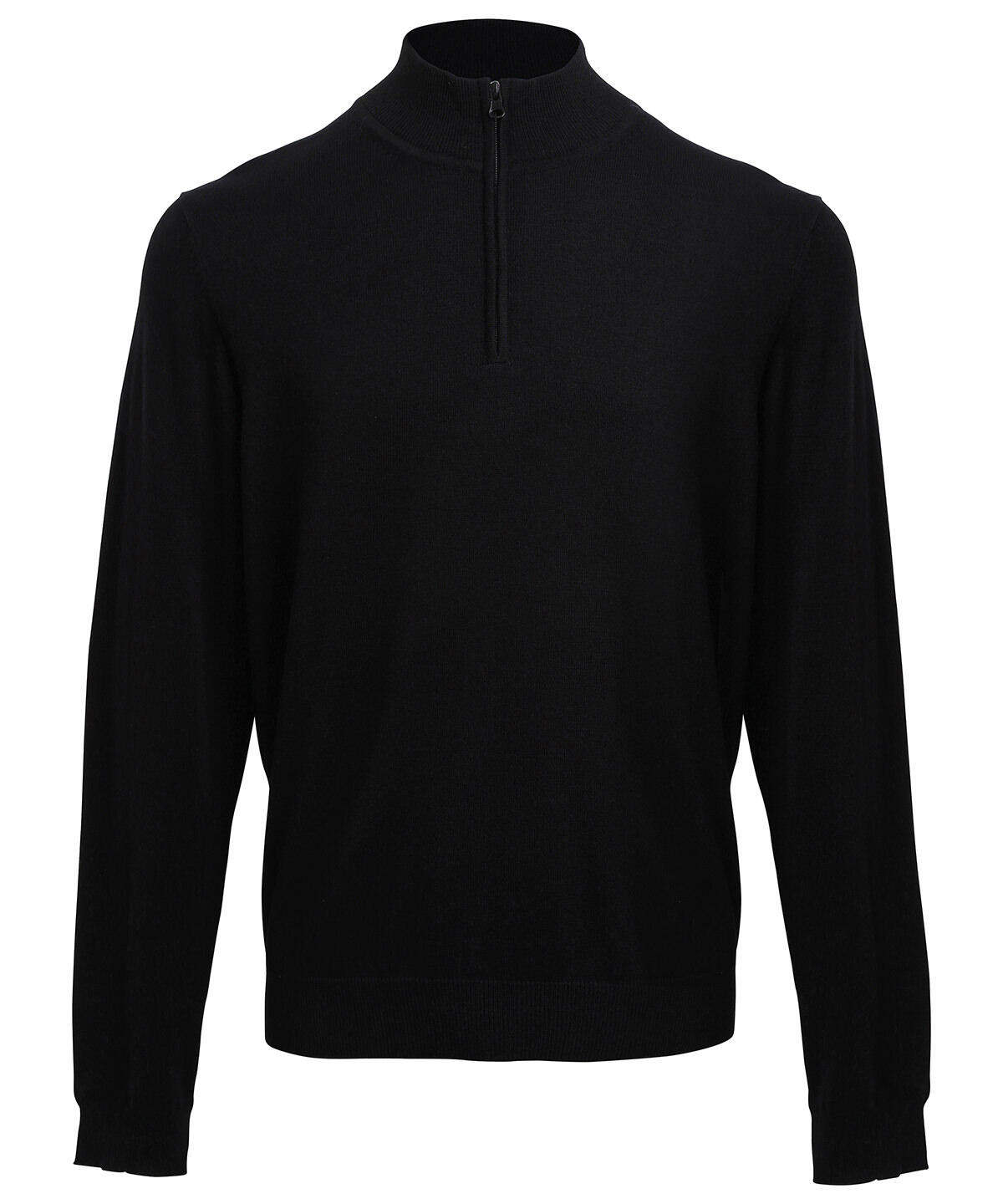 Premier PR695 ¼ zip knitted sweater Black