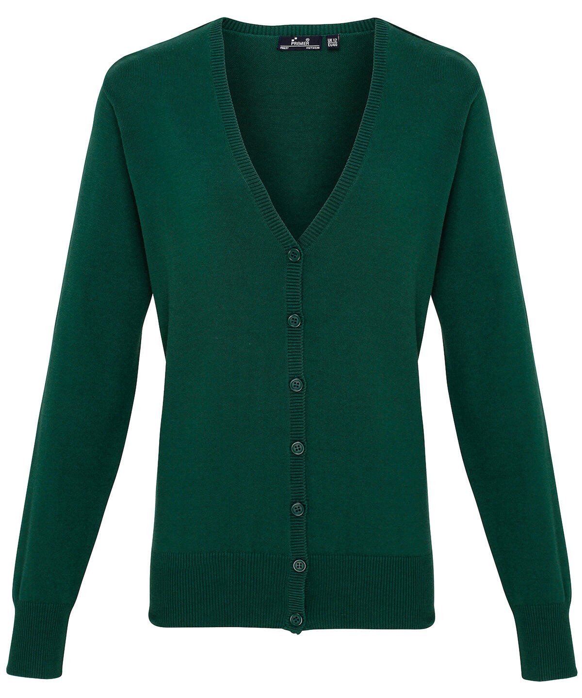 Premier PR697 Women's button-through knitted cardigan Green