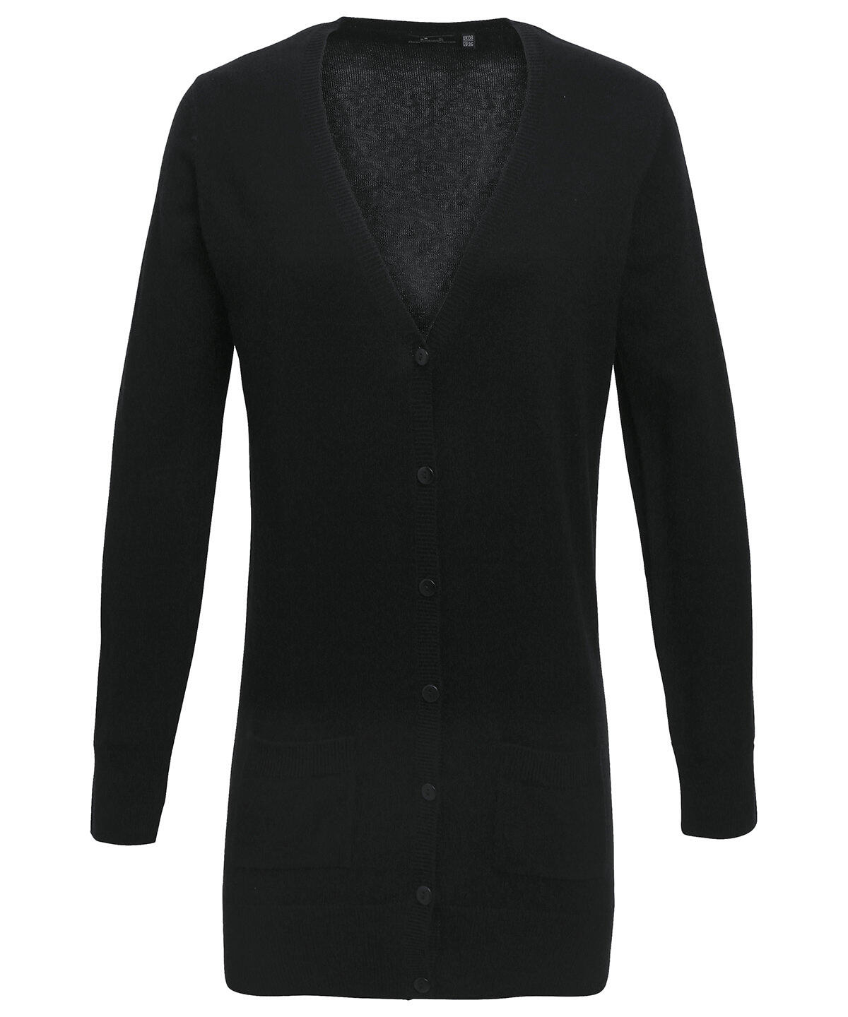 Premier PR698 Women's longline knitted cardigan Black