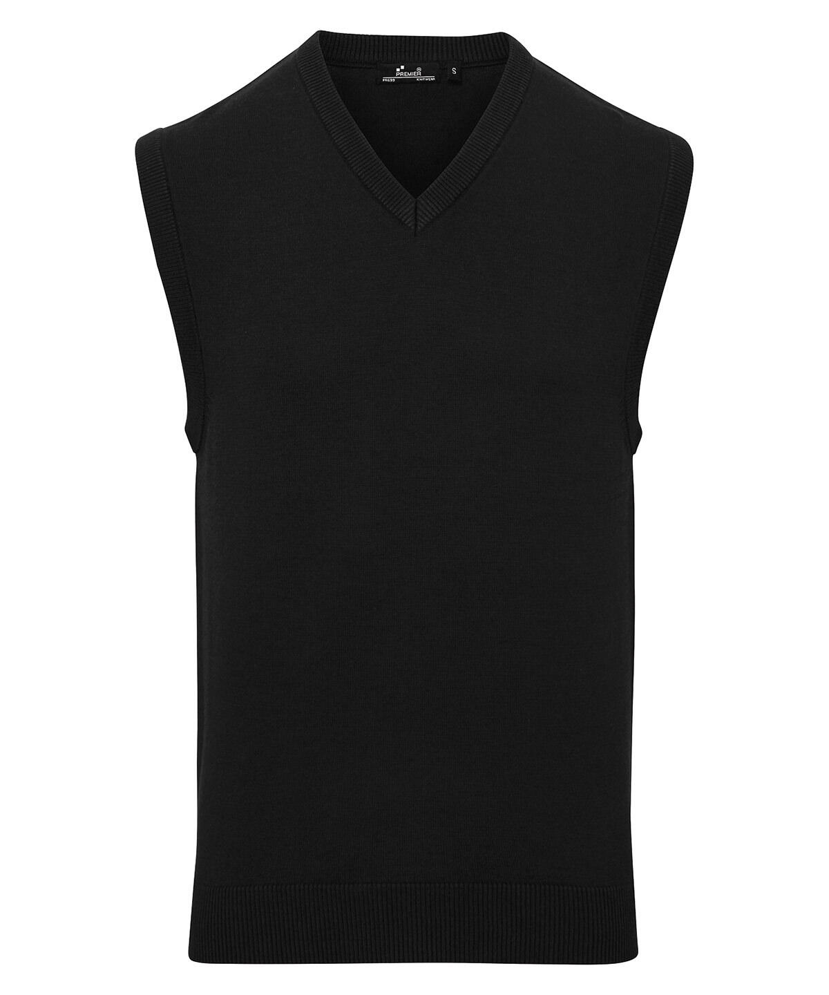 Premier PR699 Sleeveless knitted sweater Black