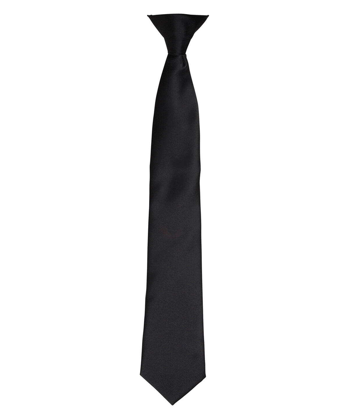 Premier PR755 'Colours' satin clip tie Black