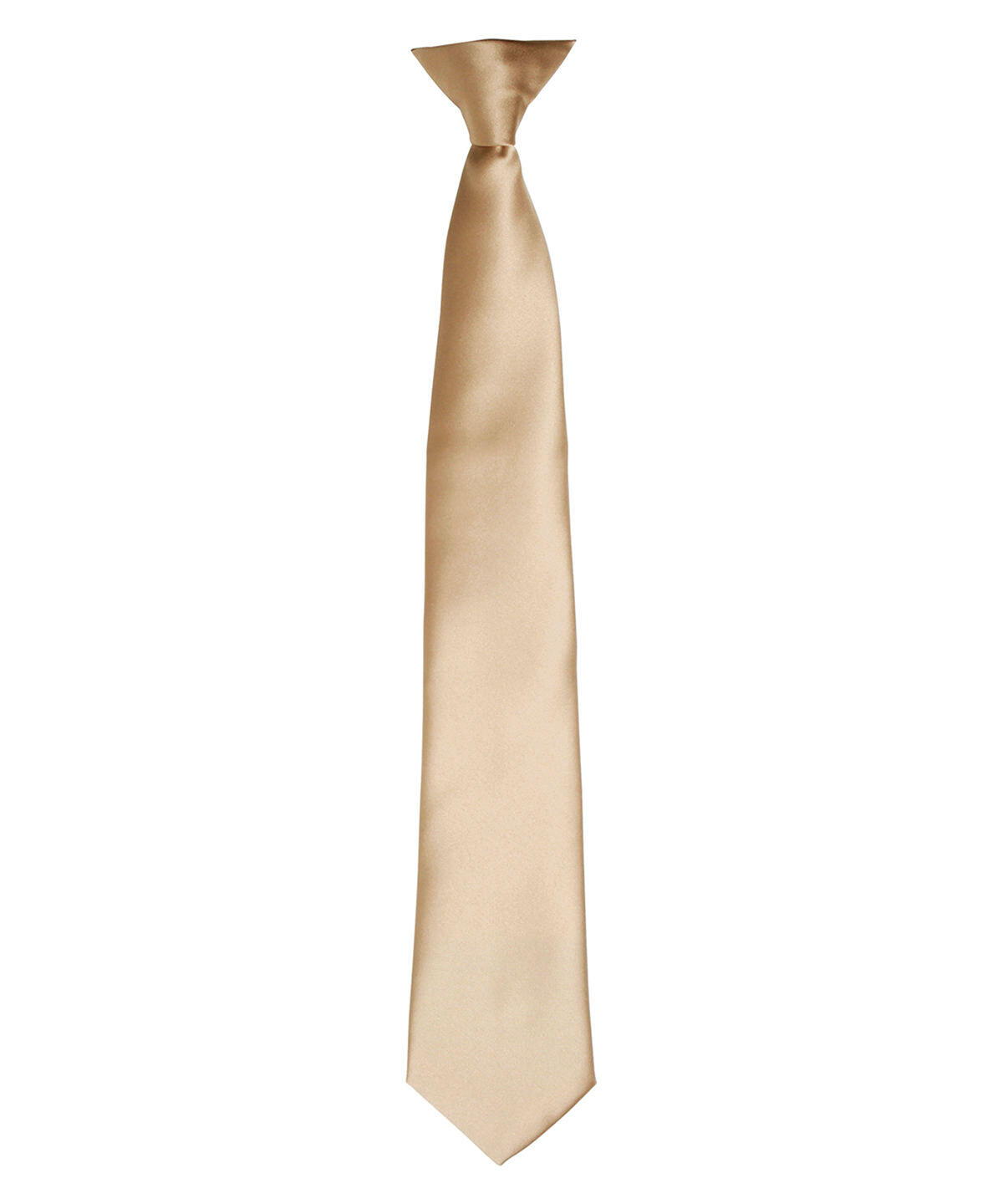 Premier PR755 'Colours' satin clip tie Brown