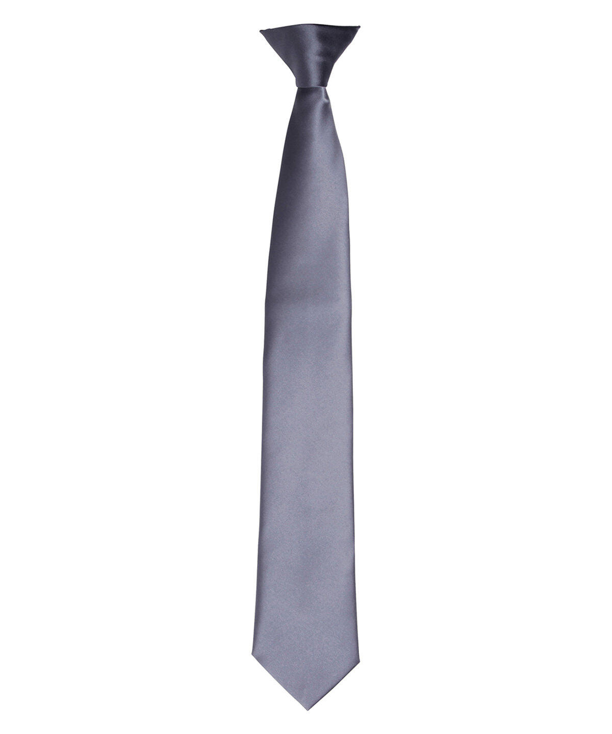 Premier PR755 'Colours' satin clip tie Grey