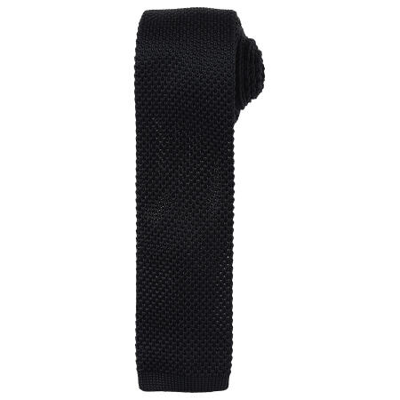 Premier PR789 Slim knitted tie Black