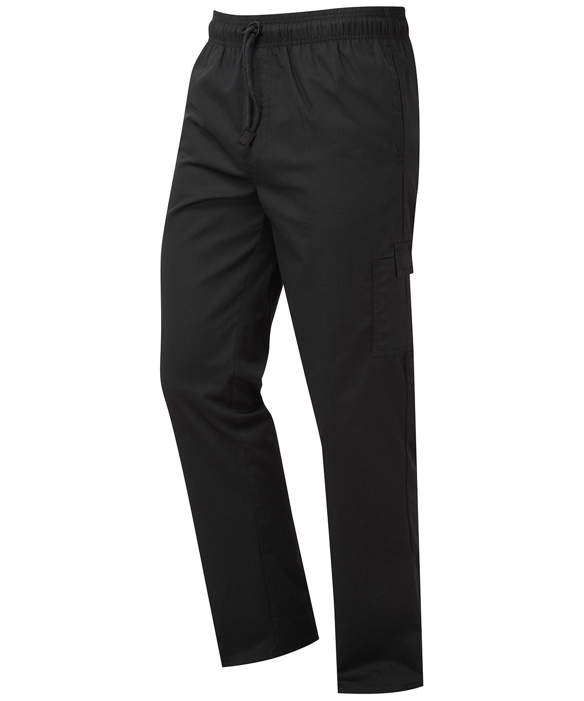 Premier PR555 Chef's essential cargo pocket trousers Black