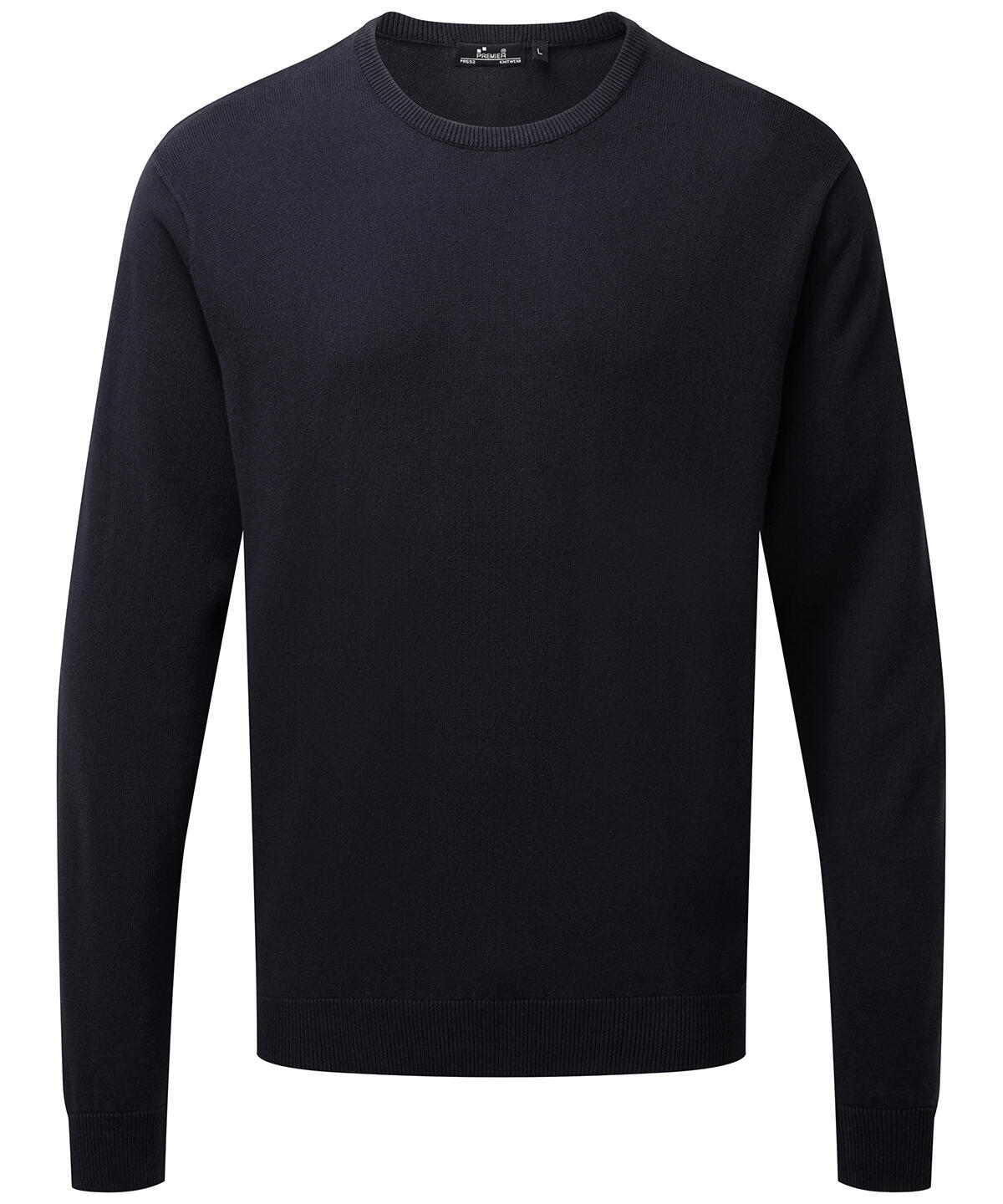 Premier PR692 Crew neck cotton-rich knitted sweater Blue