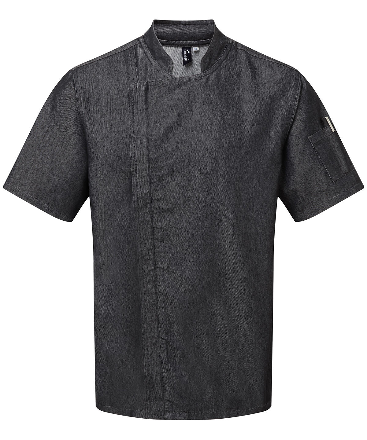 Premier PR906 Chef's zip-close short sleeve jacket Black