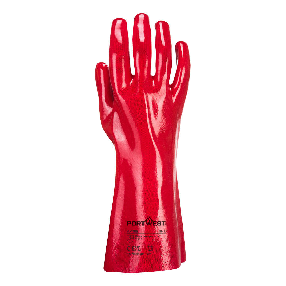 A435 Grip 12 PVC Gauntlet 35cm Red - Image 2