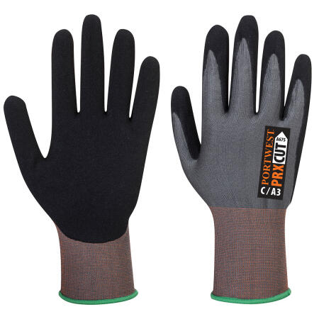 A675 CS Cut G18 Nitrile Sandy Glove A7 Grey/Black