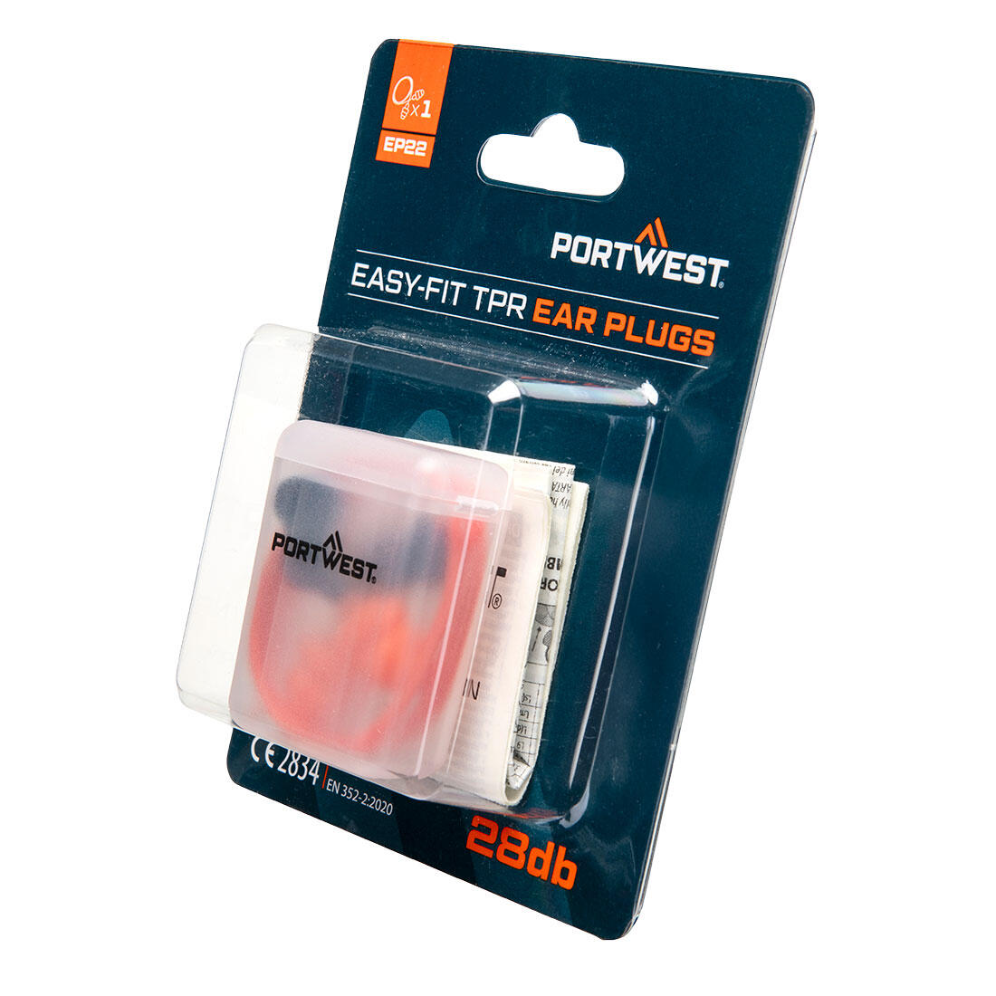 EP22 Easy Fit TPR Corded (1 Pair) Orange - Image 2
