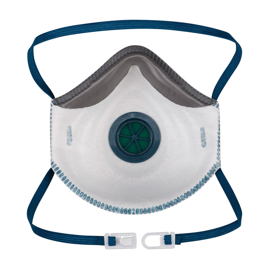 P271 ERGONET FFP2 Valved Dolomite Respirator (Pk10) White - Image 2