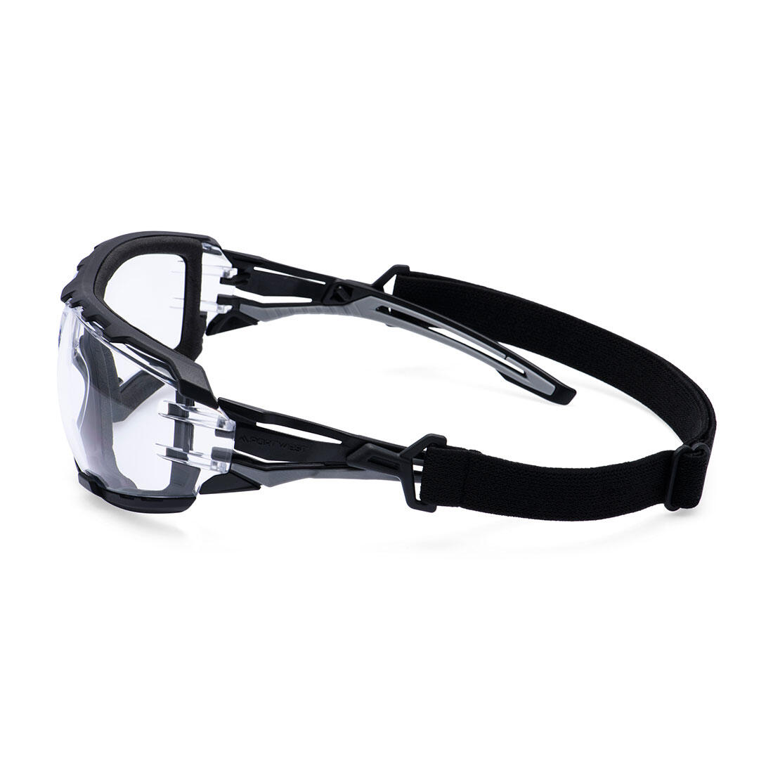 PR02 Anthracite Wraparound Plus Safety Glasses Clear - Image 2