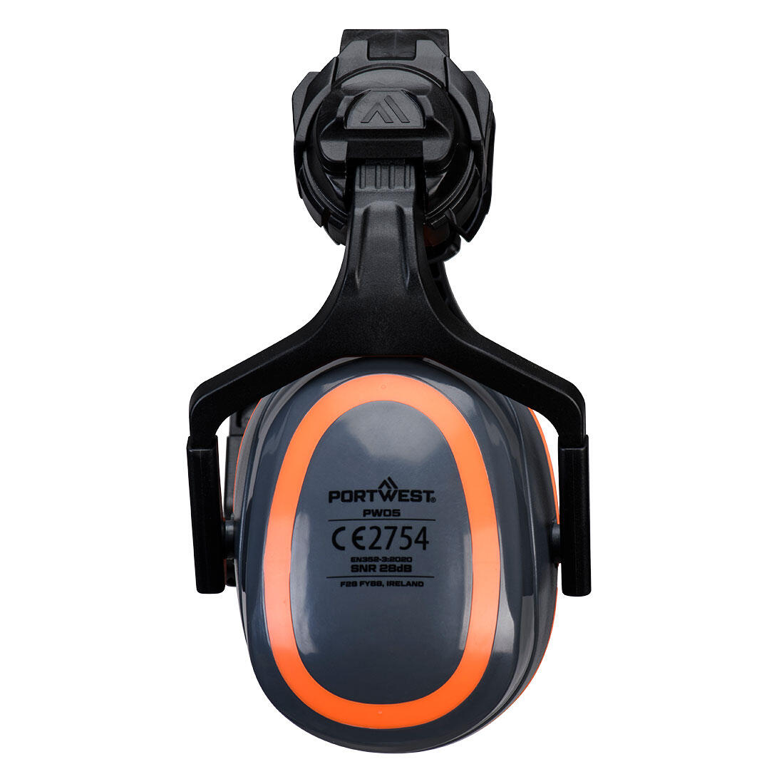 PW05 HV Extreme Ear Defenders High Clip-On Metal Free Grey/Orange - Image 2