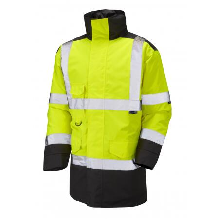 LEO Workwear TAWSTOCK ISO 20471 Cl 3 Anorak HV YELLOW/BLACK