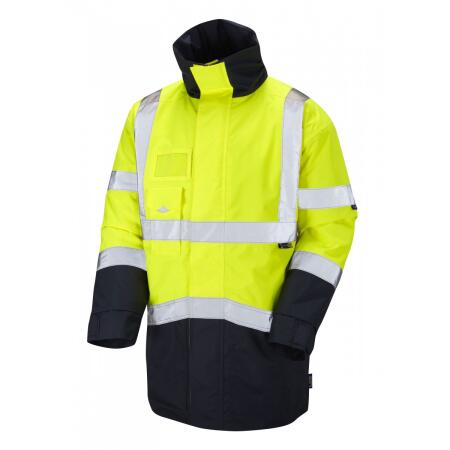 LEO Workwear MARWOOD ISO 20471 Cl 3 Superior Anorak HV YELLOW/NAVY