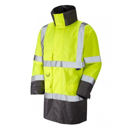 LEO Workwear TORRIDGE ISO 20471 Cl 3 Breathable Lightweight Anorak HV YELLOW
