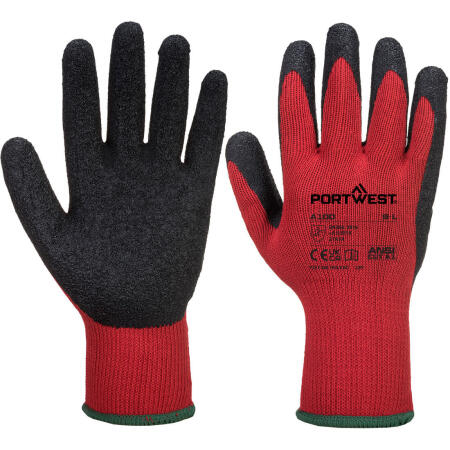 A100 Grip 10 Latex Glove Red/Black