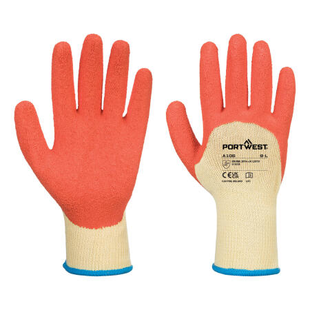 A105 Grip 10 Latex 3/4 Dipped Glove Yellow/Orange