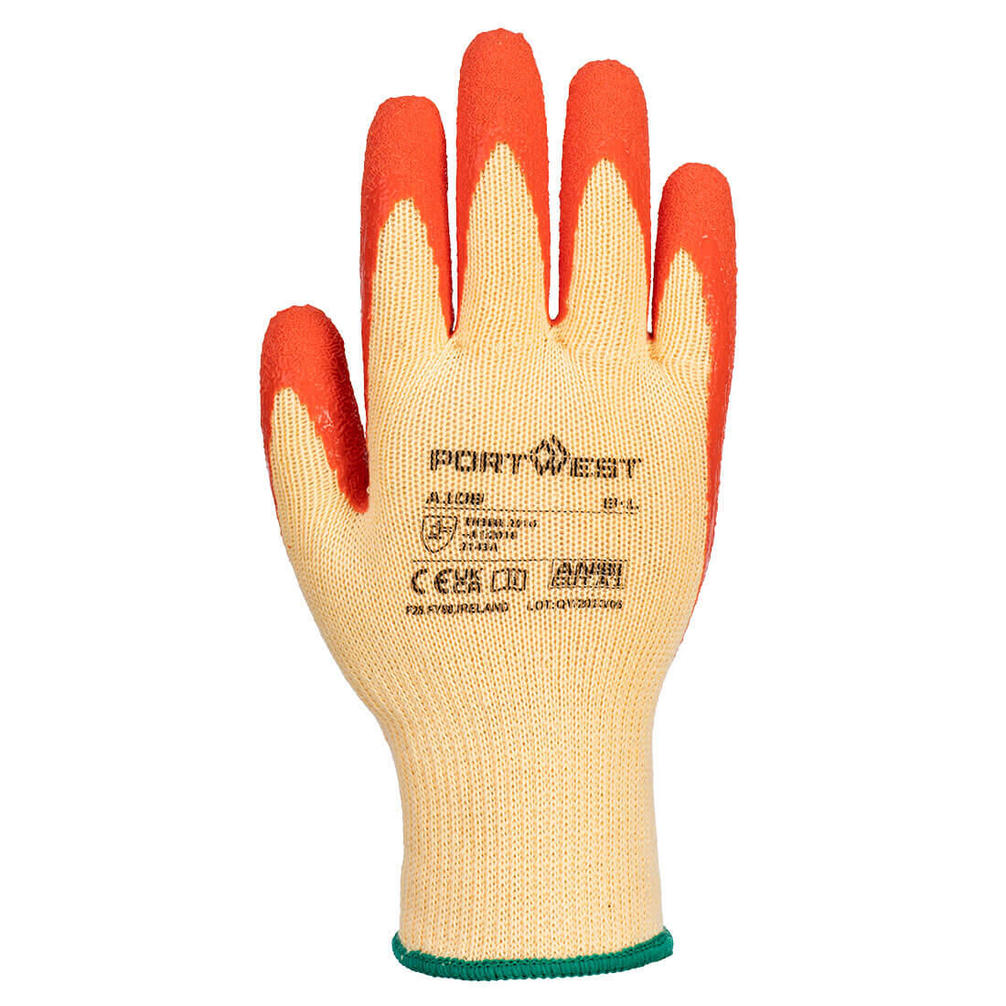 A109 Grip 10 Latex Crinkle Retail Glove Orange - Image 2