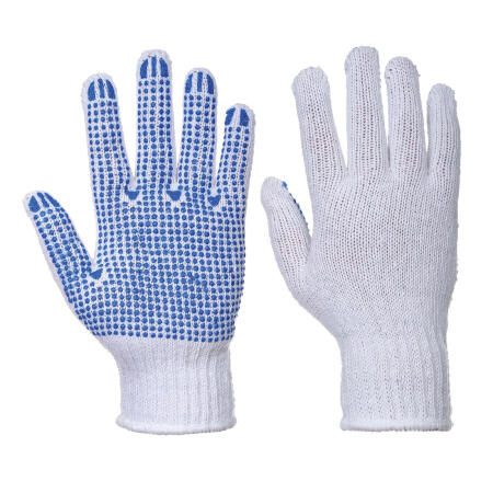 A111 Liner 7 PVC Polka Dot Glove White/Blue