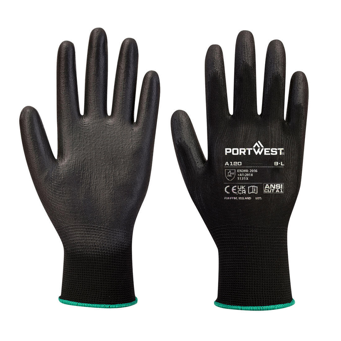 A120 Grip 13 PU Palm Glove Black