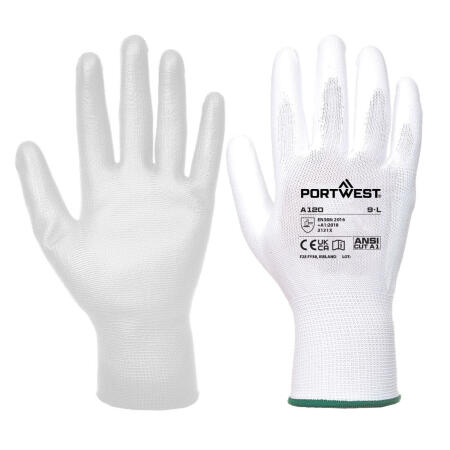A120 Grip 13 PU Palm Glove White