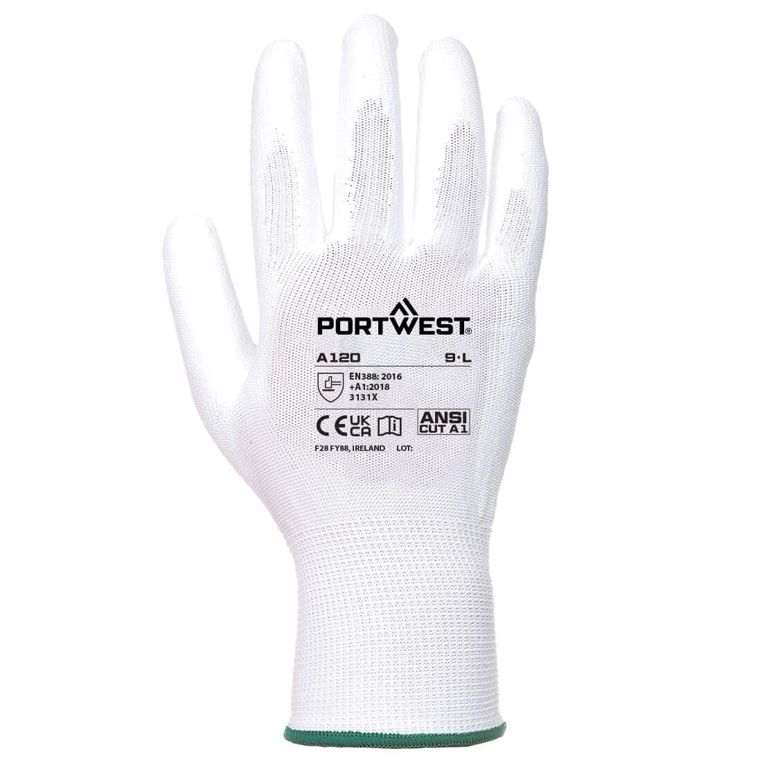 A120 Grip 13 PU Palm Glove White - Image 2