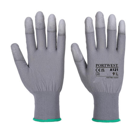 Portwest A121 Grip 13 PU Fingertip Glove Grey