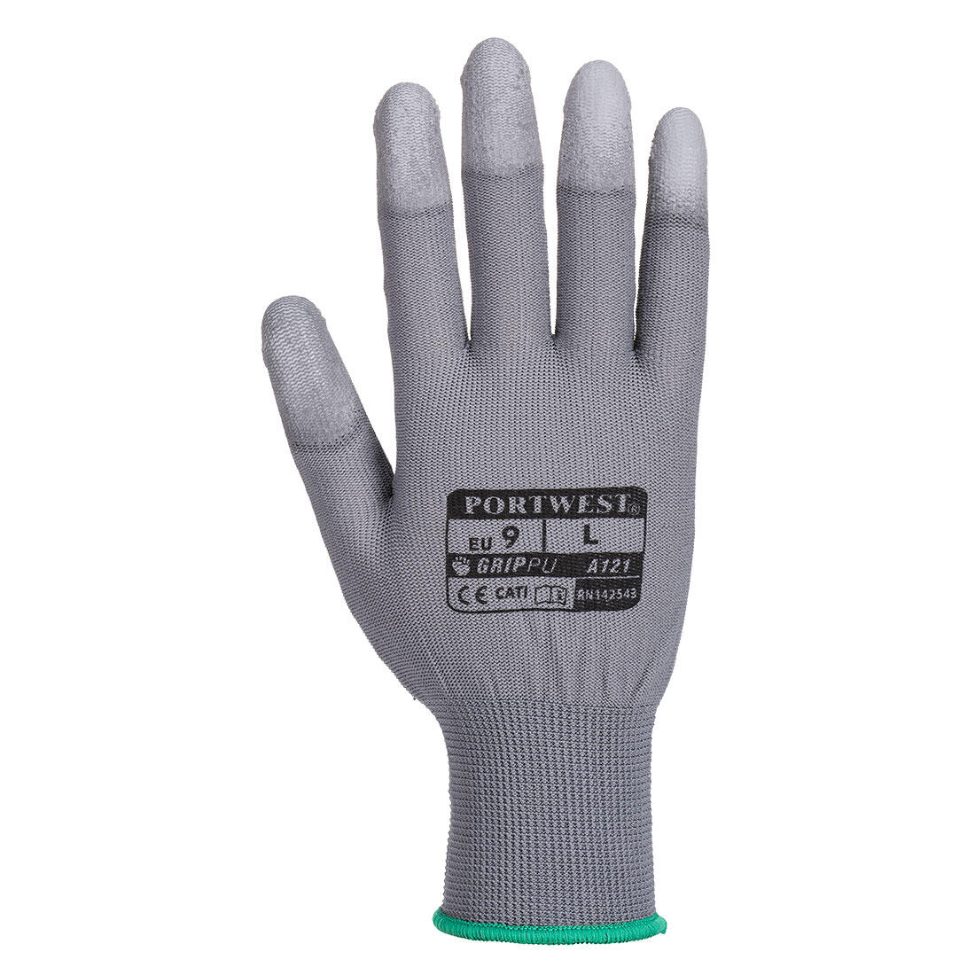 A121 Grip 13 PU Fingertip Glove Grey - Image 2