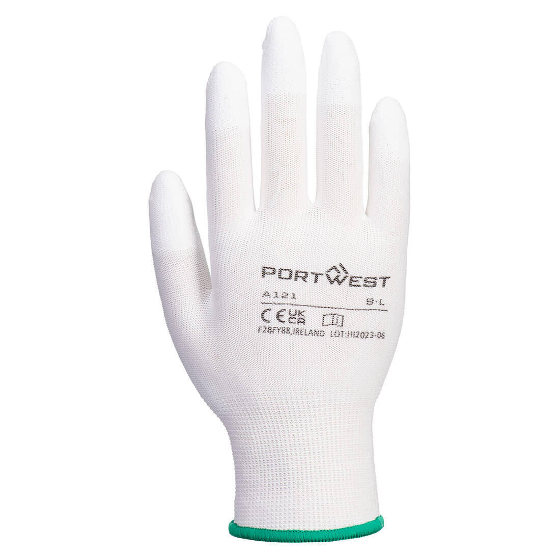 A121 Grip 13 PU Fingertip Glove White - Image 2